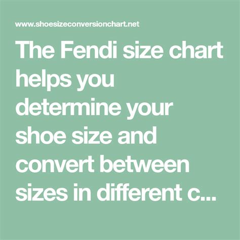 fendi shoe size chart|Fendi shoe size guide.